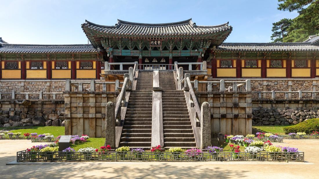 The stone entrance stairs of Bulguksa temple, Gyeongju